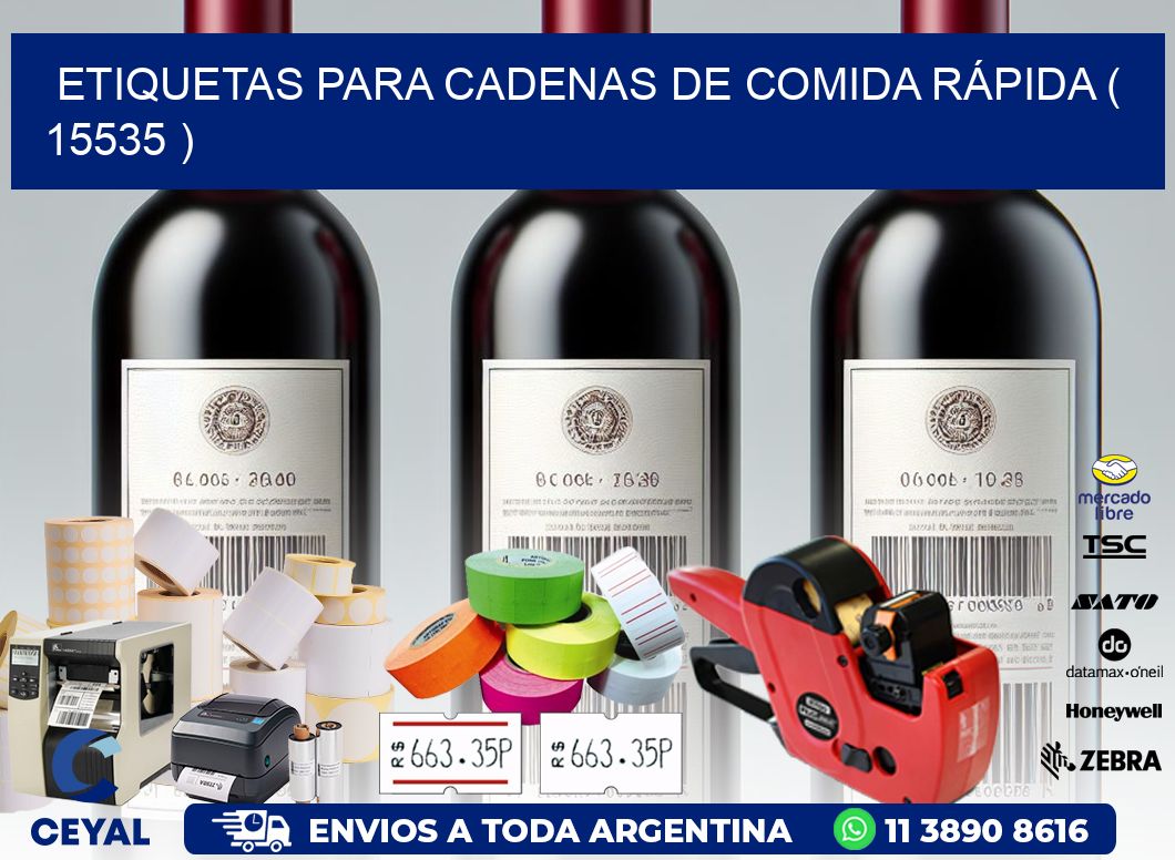 ETIQUETAS PARA CADENAS DE COMIDA RÁPIDA ( 15535 )