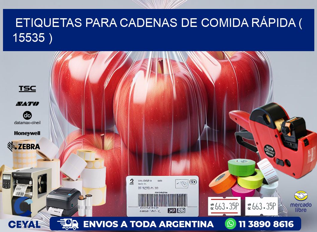 ETIQUETAS PARA CADENAS DE COMIDA RÁPIDA ( 15535 )