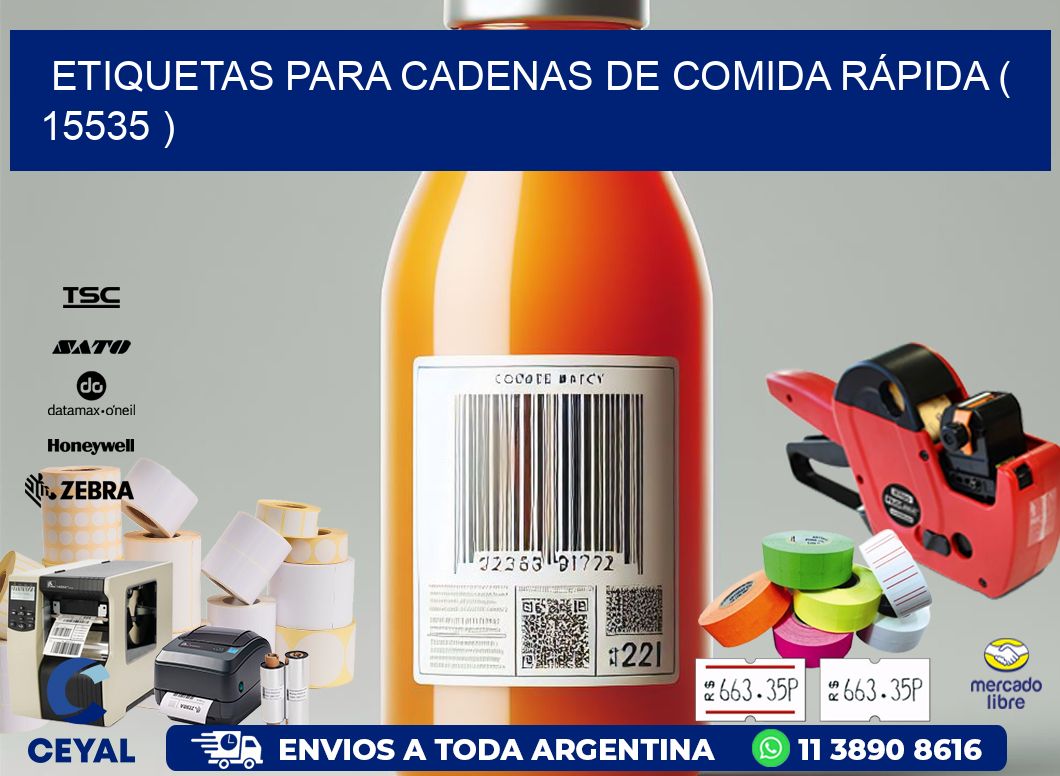 ETIQUETAS PARA CADENAS DE COMIDA RÁPIDA ( 15535 )