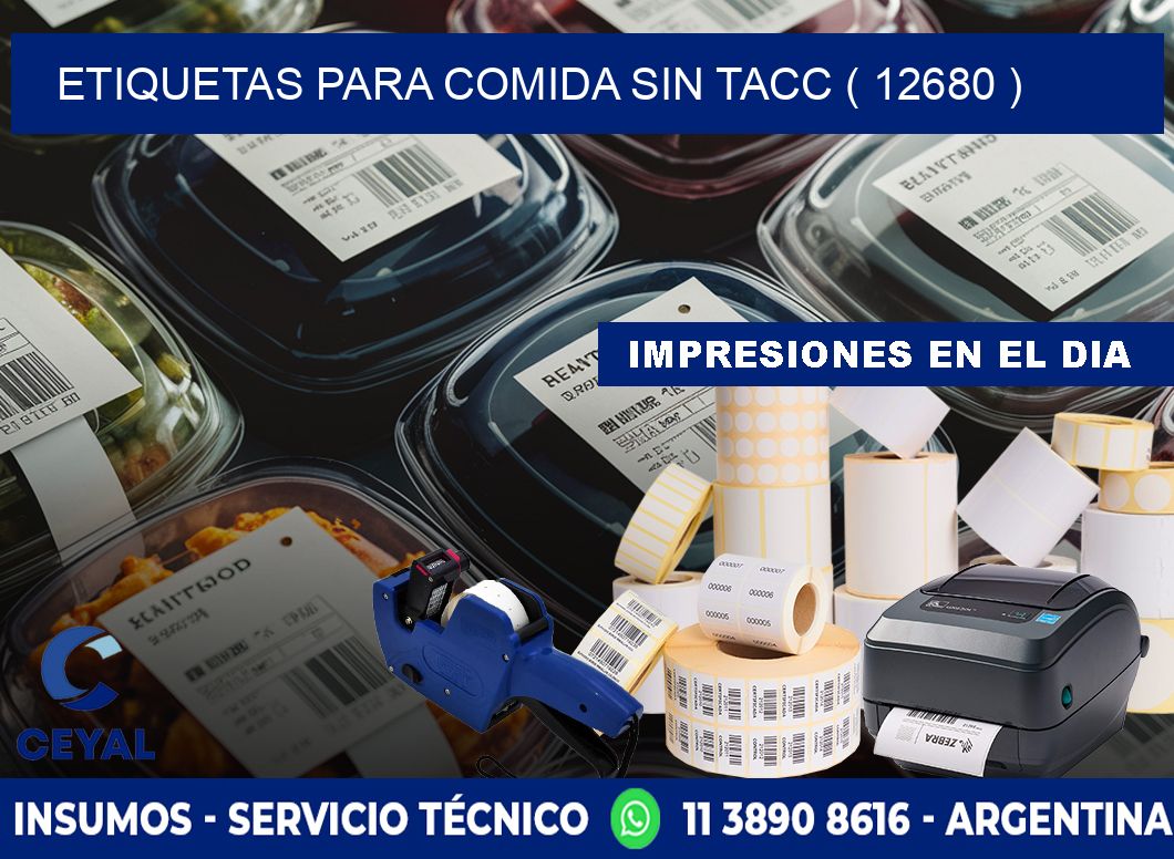 ETIQUETAS PARA COMIDA SIN TACC ( 12680 )