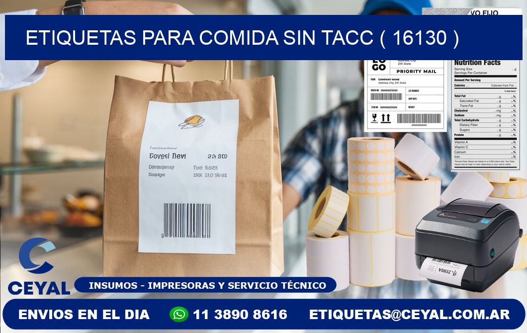 ETIQUETAS PARA COMIDA SIN TACC ( 16130 )