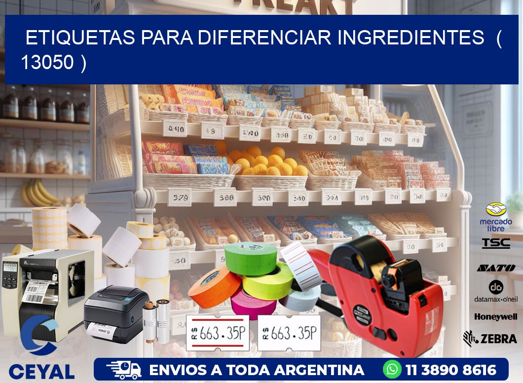 ETIQUETAS PARA DIFERENCIAR INGREDIENTES  ( 13050 )