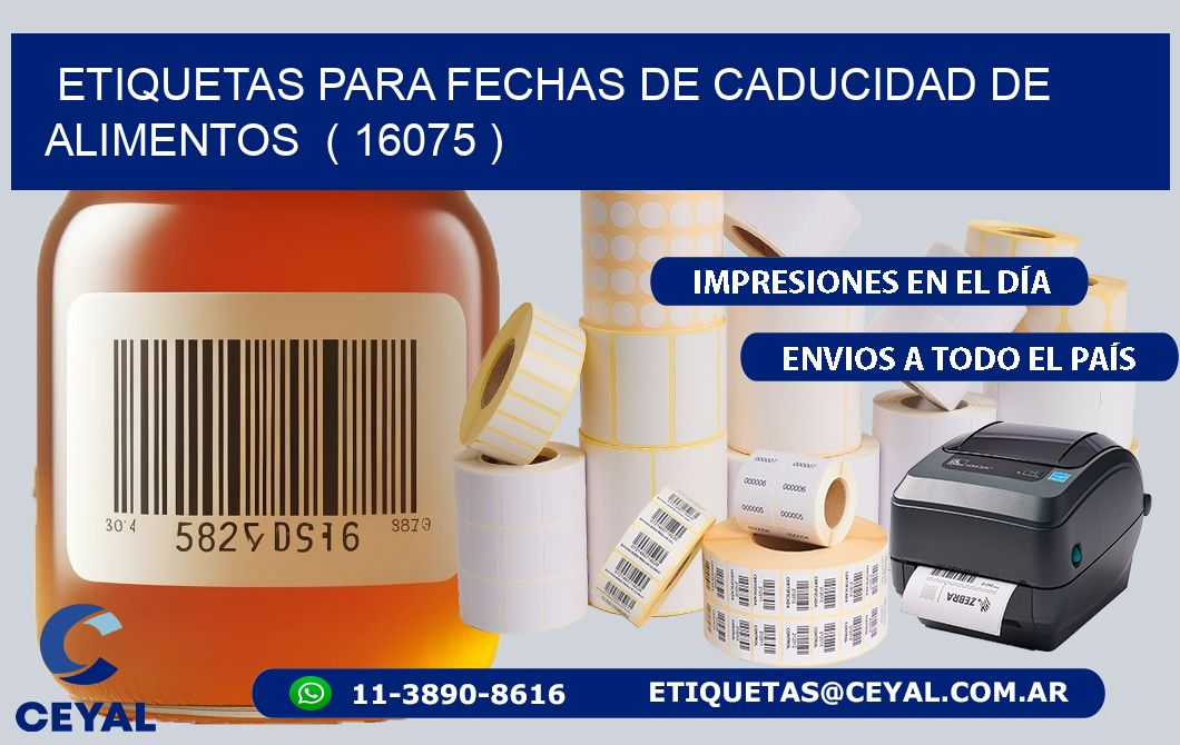 ETIQUETAS PARA FECHAS DE CADUCIDAD DE ALIMENTOS  ( 16075 )