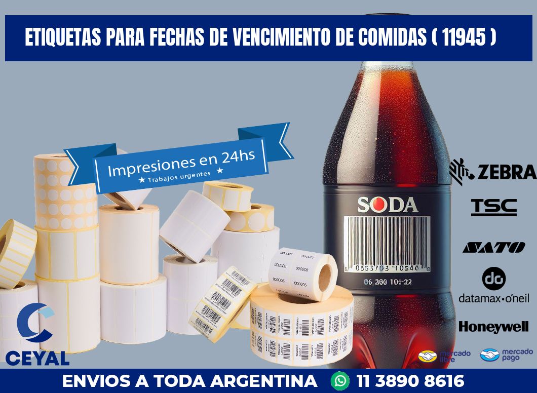 ETIQUETAS PARA FECHAS DE VENCIMIENTO DE COMIDAS ( 11945 )