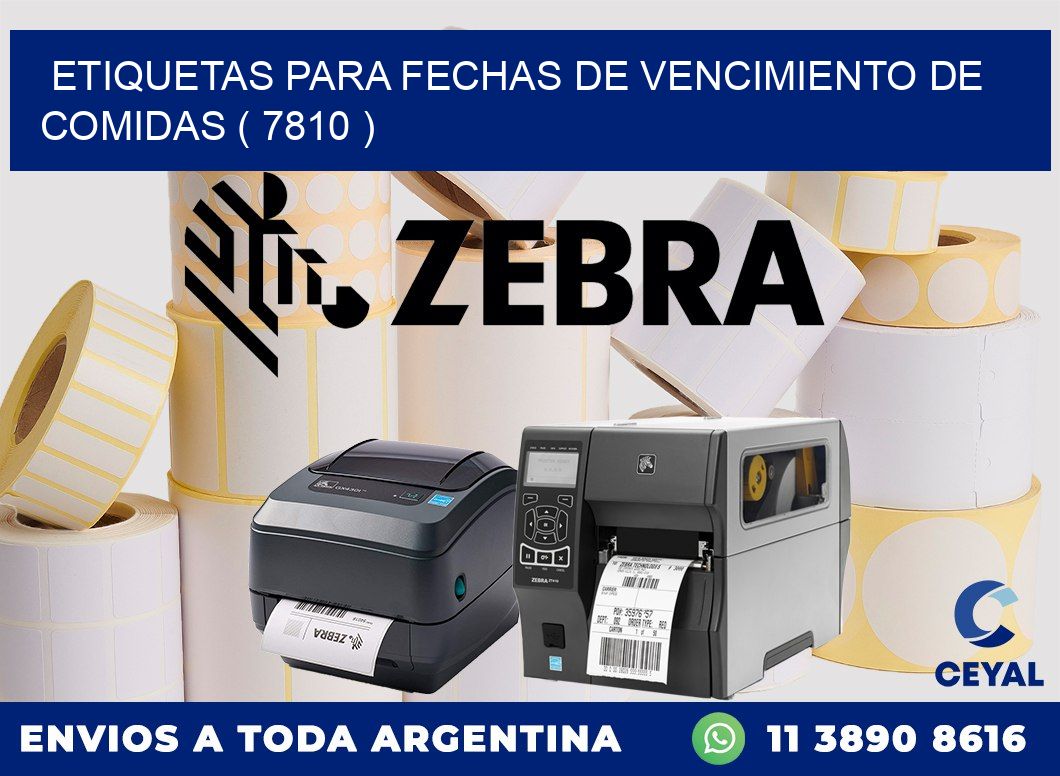 ETIQUETAS PARA FECHAS DE VENCIMIENTO DE COMIDAS ( 7810 )