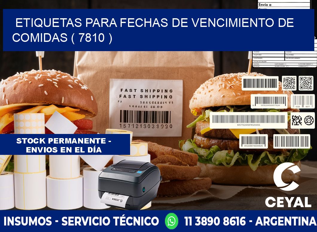 ETIQUETAS PARA FECHAS DE VENCIMIENTO DE COMIDAS ( 7810 )