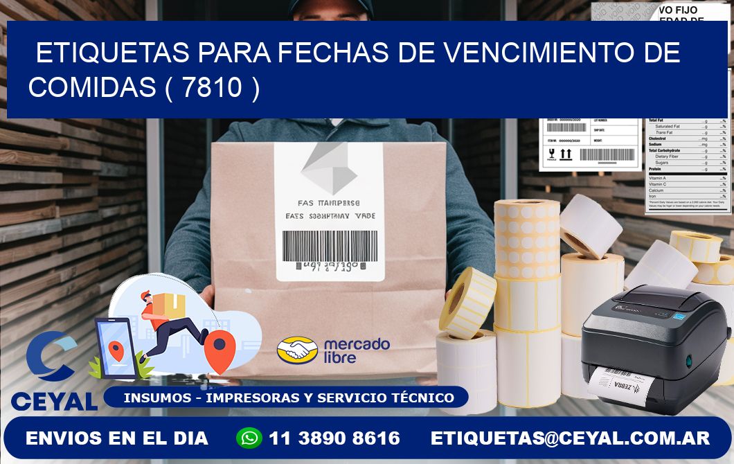 ETIQUETAS PARA FECHAS DE VENCIMIENTO DE COMIDAS ( 7810 )
