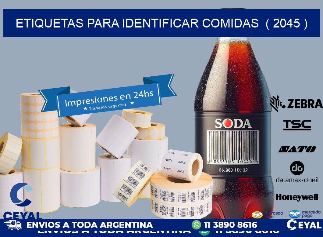 ETIQUETAS PARA IDENTIFICAR COMIDAS ( 2045 )