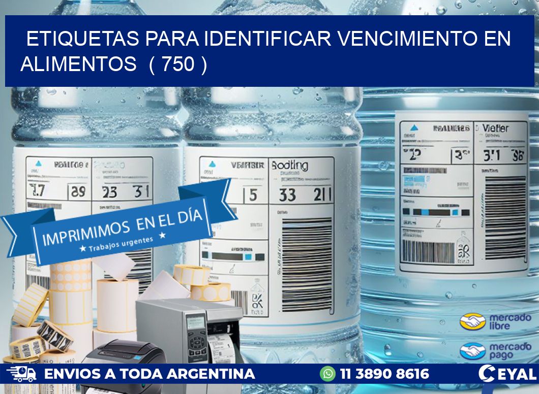ETIQUETAS PARA IDENTIFICAR VENCIMIENTO EN ALIMENTOS  ( 750 )