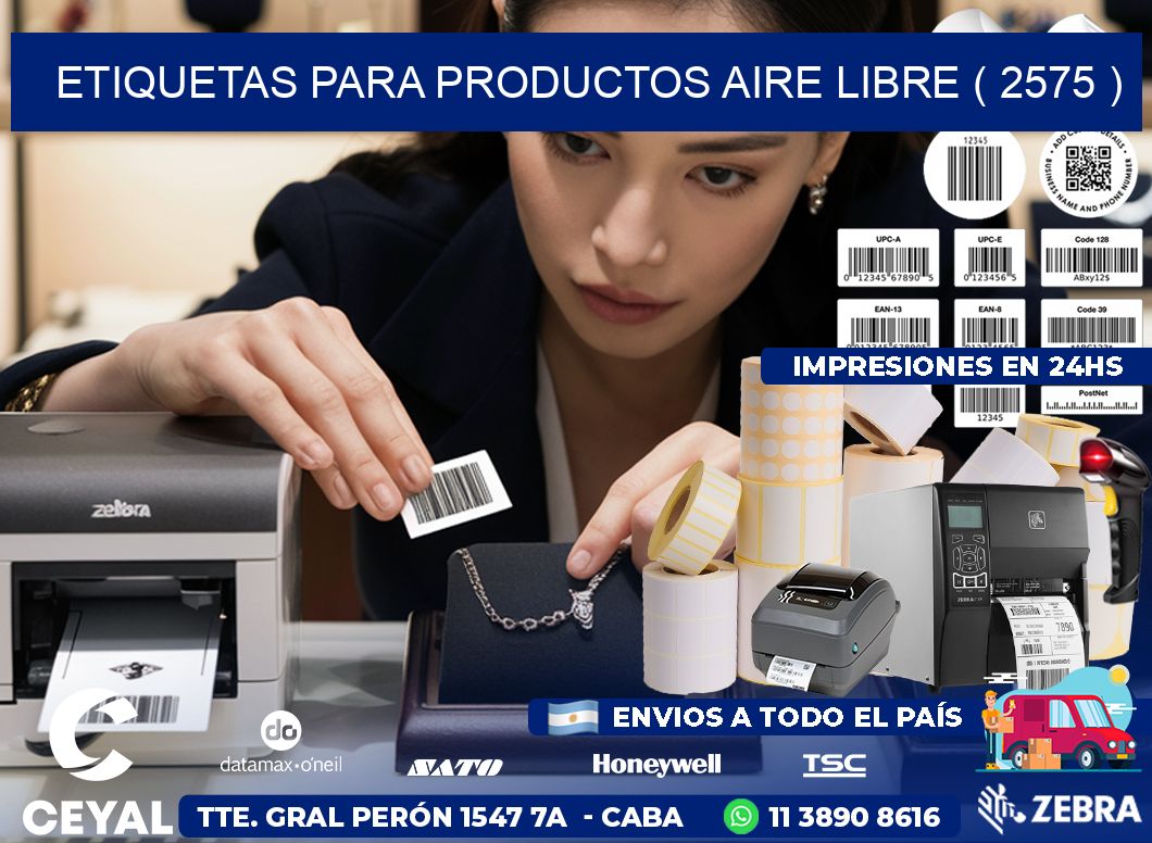 ETIQUETAS PARA PRODUCTOS AIRE LIBRE ( 2575 )