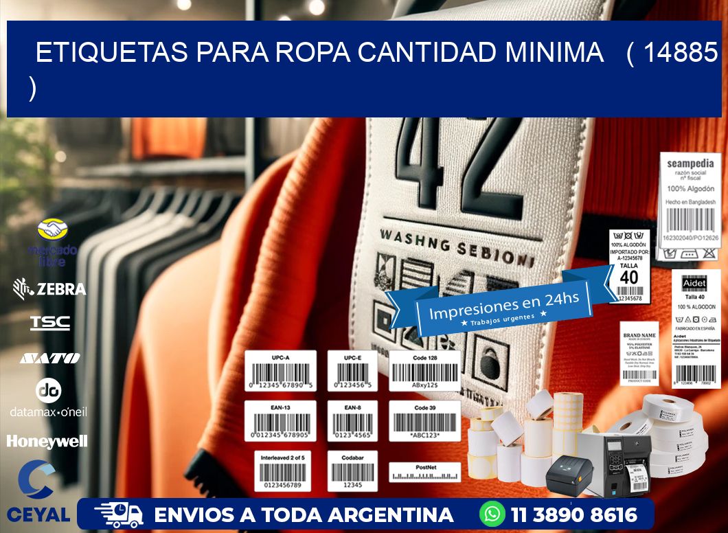 ETIQUETAS PARA ROPA CANTIDAD MINIMA   ( 14885 )