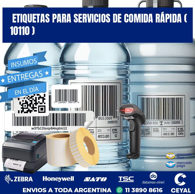 ETIQUETAS PARA SERVICIOS DE COMIDA RÁPIDA ( 10110 )