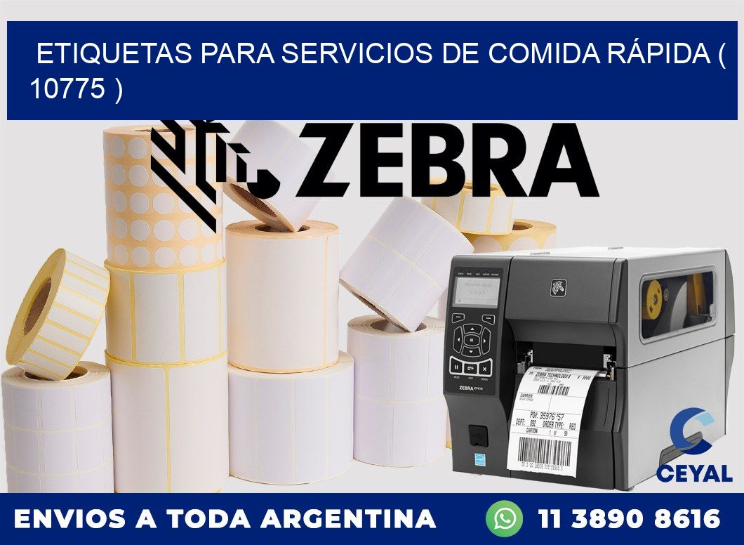 ETIQUETAS PARA SERVICIOS DE COMIDA RÁPIDA ( 10775 )