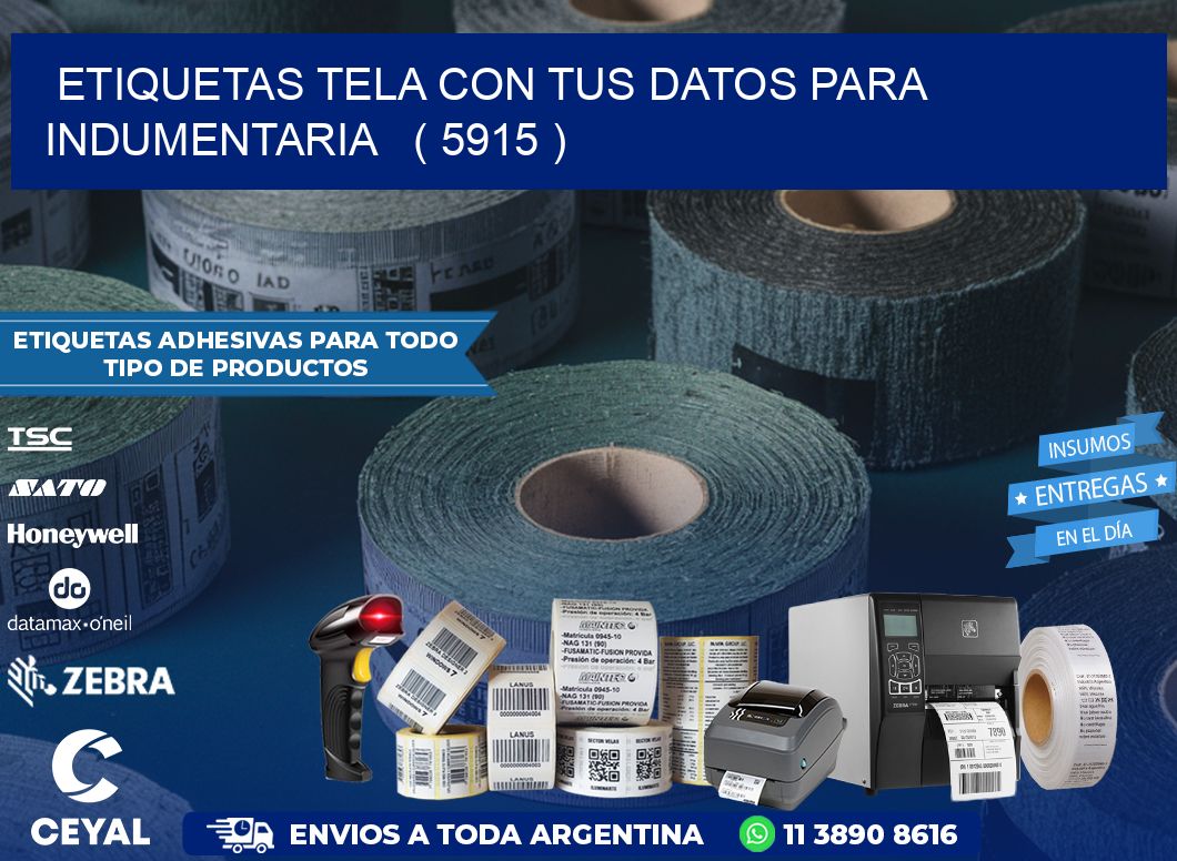 ETIQUETAS TELA CON TUS DATOS PARA INDUMENTARIA   ( 5915 )