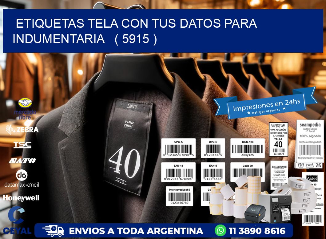 ETIQUETAS TELA CON TUS DATOS PARA INDUMENTARIA   ( 5915 )