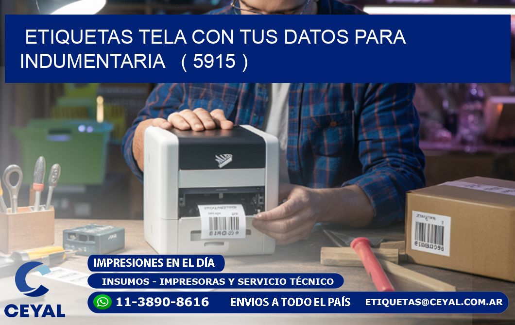 ETIQUETAS TELA CON TUS DATOS PARA INDUMENTARIA   ( 5915 )