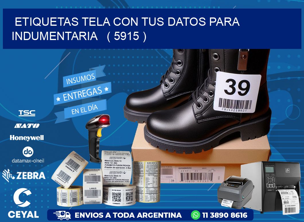 ETIQUETAS TELA CON TUS DATOS PARA INDUMENTARIA   ( 5915 )