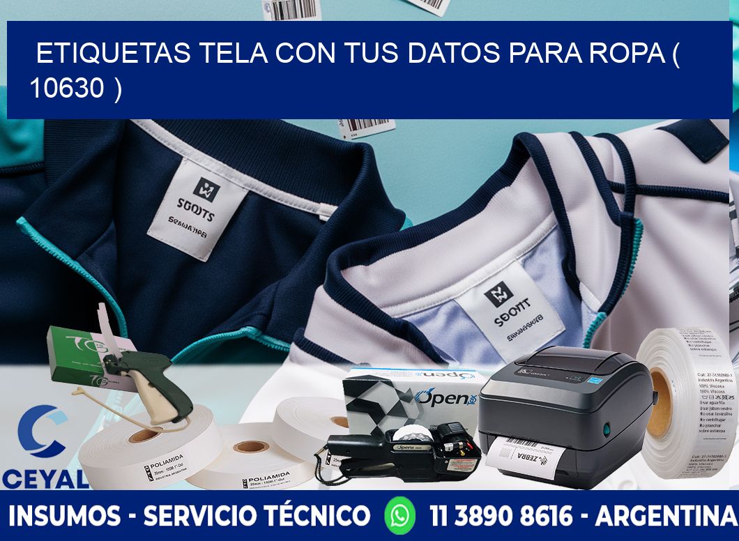 ETIQUETAS TELA CON TUS DATOS PARA ROPA ( 10630 )