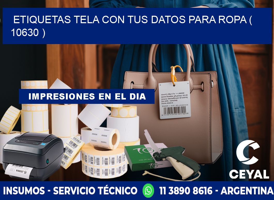 ETIQUETAS TELA CON TUS DATOS PARA ROPA ( 10630 )
