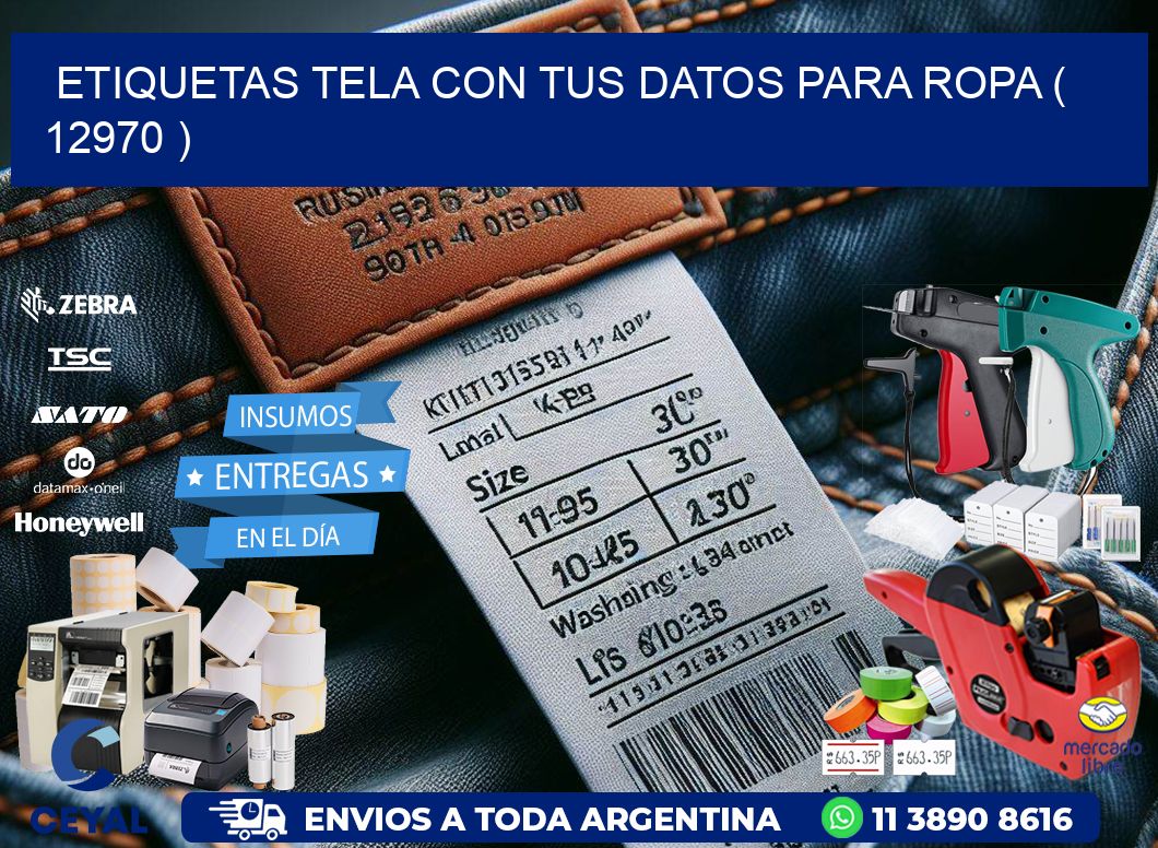 ETIQUETAS TELA CON TUS DATOS PARA ROPA ( 12970 )