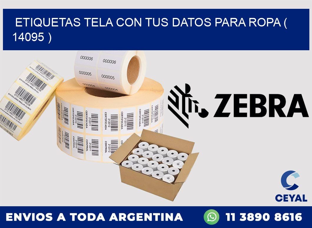 ETIQUETAS TELA CON TUS DATOS PARA ROPA ( 14095 )