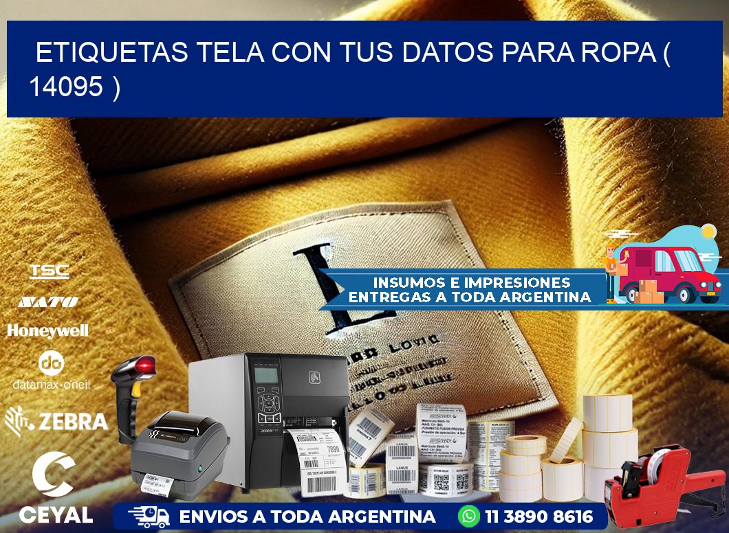 ETIQUETAS TELA CON TUS DATOS PARA ROPA ( 14095 )