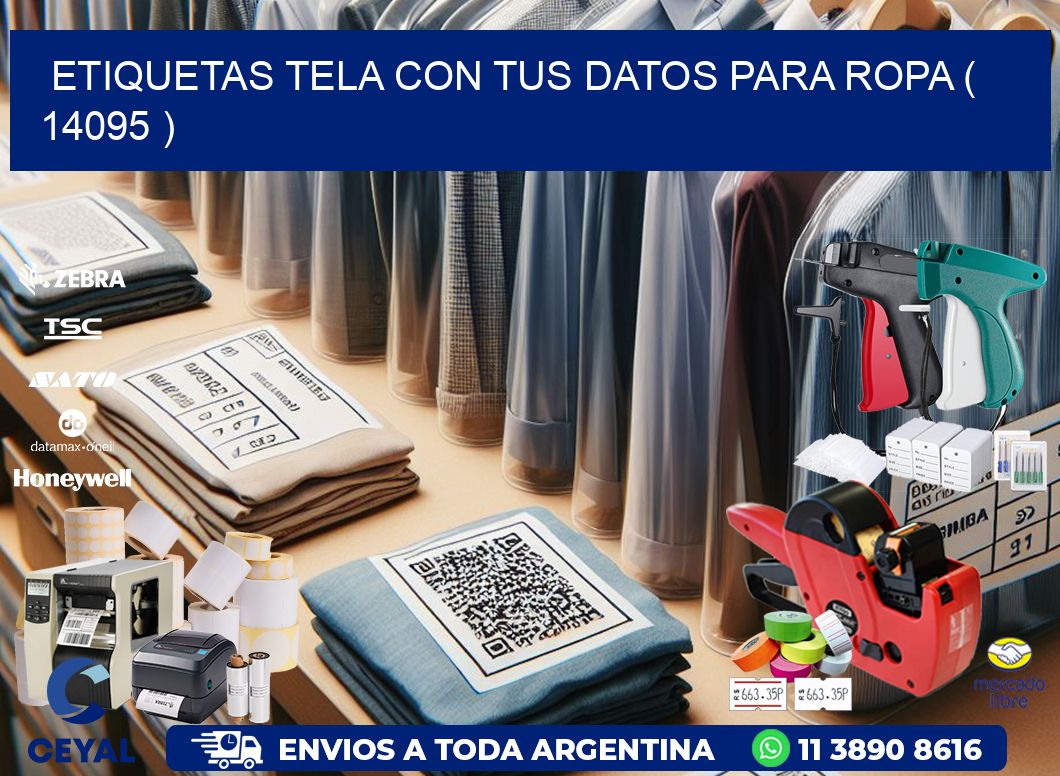 ETIQUETAS TELA CON TUS DATOS PARA ROPA ( 14095 )