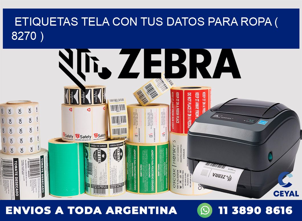 ETIQUETAS TELA CON TUS DATOS PARA ROPA ( 8270 )