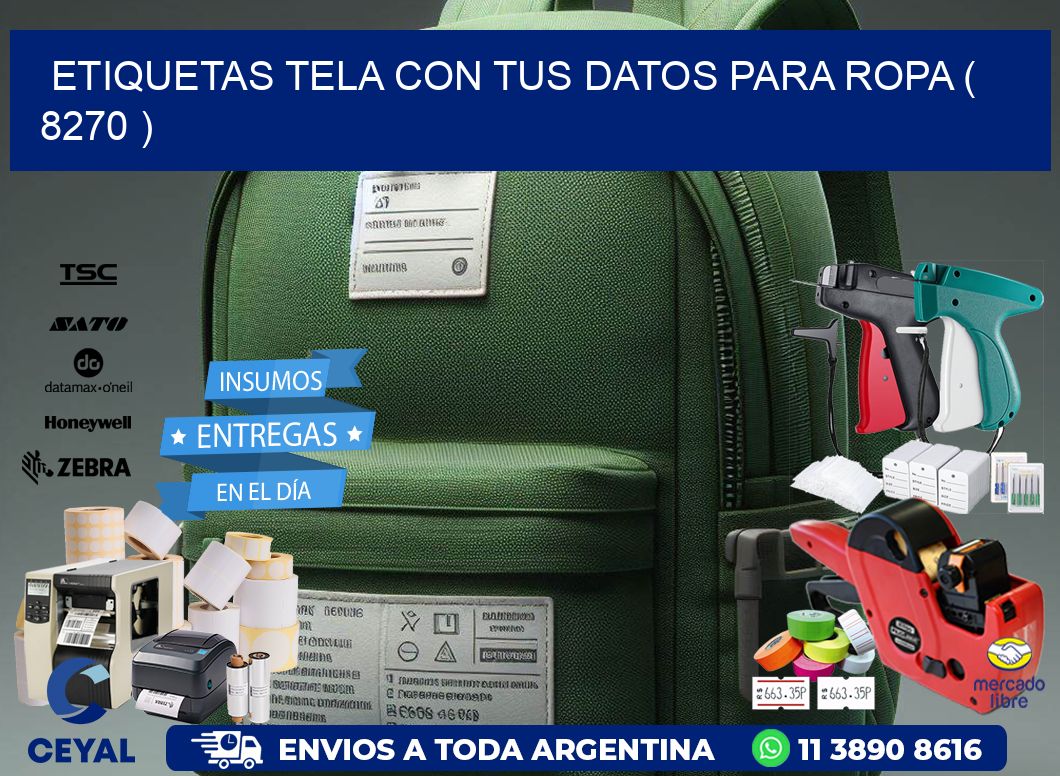 ETIQUETAS TELA CON TUS DATOS PARA ROPA ( 8270 )