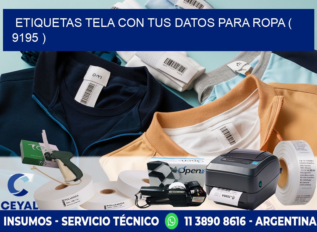 ETIQUETAS TELA CON TUS DATOS PARA ROPA ( 9195 )