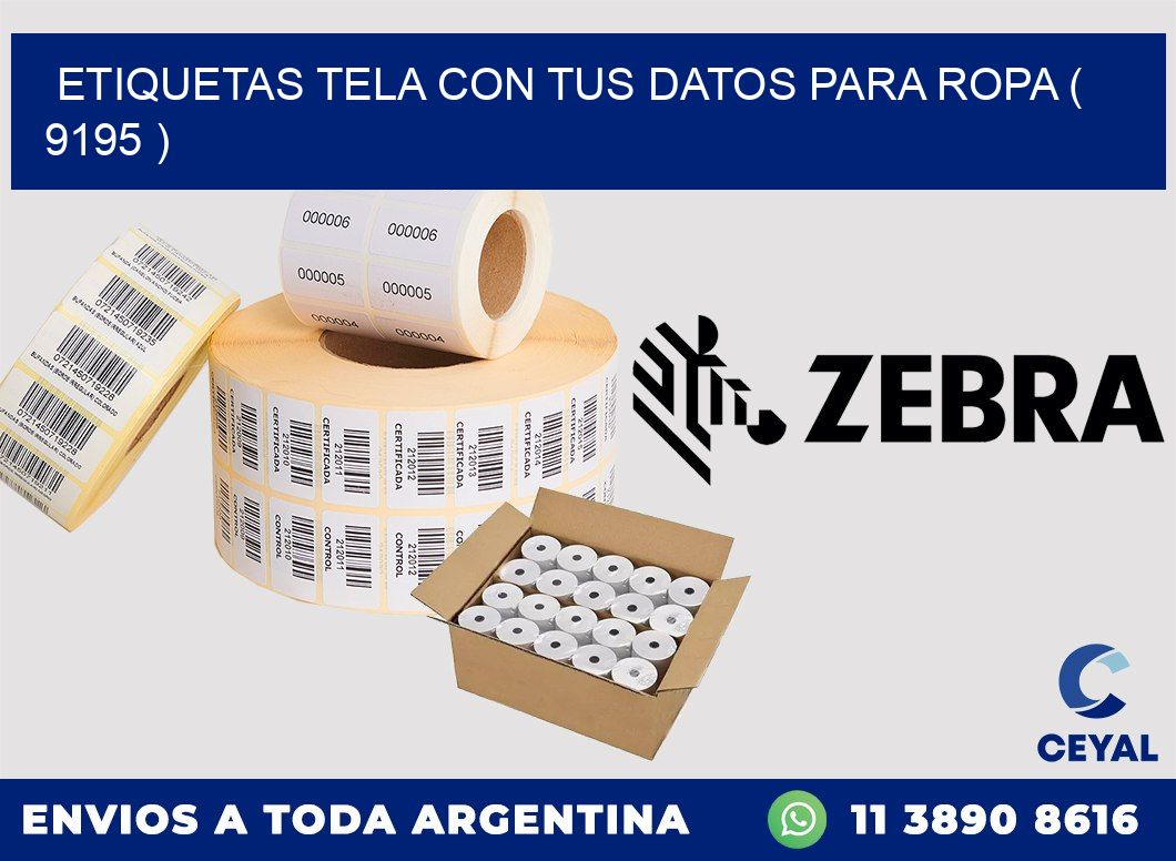 ETIQUETAS TELA CON TUS DATOS PARA ROPA ( 9195 )