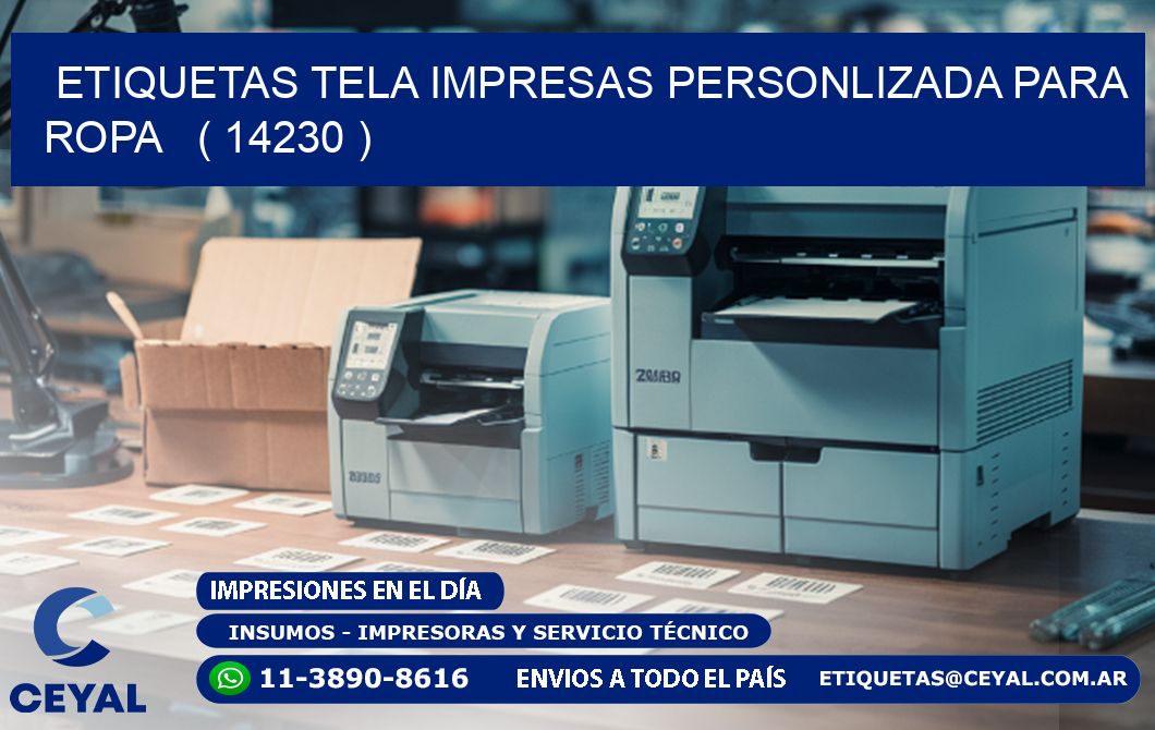 ETIQUETAS TELA IMPRESAS PERSONLIZADA PARA ROPA   ( 14230 )