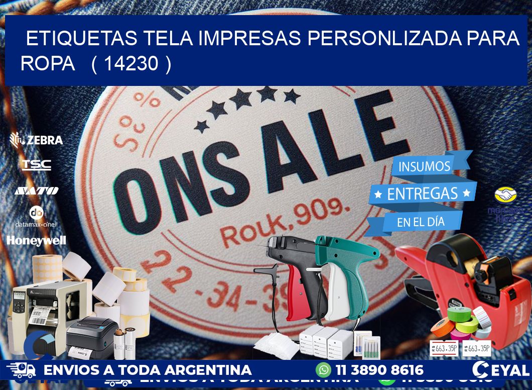 ETIQUETAS TELA IMPRESAS PERSONLIZADA PARA ROPA   ( 14230 )