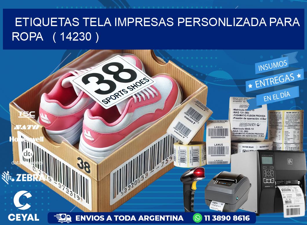 ETIQUETAS TELA IMPRESAS PERSONLIZADA PARA ROPA   ( 14230 )