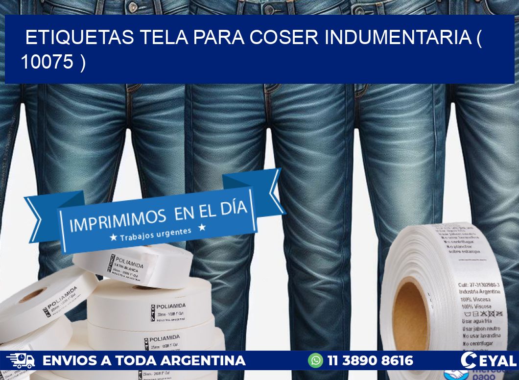 ETIQUETAS TELA PARA COSER INDUMENTARIA ( 10075 )
