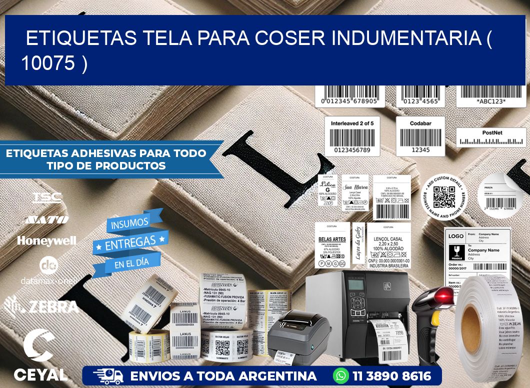 ETIQUETAS TELA PARA COSER INDUMENTARIA ( 10075 )