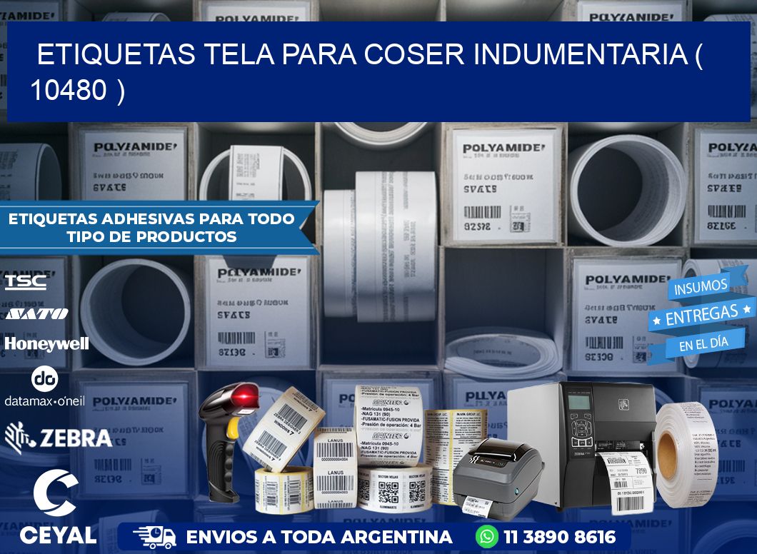 ETIQUETAS TELA PARA COSER INDUMENTARIA ( 10480 )
