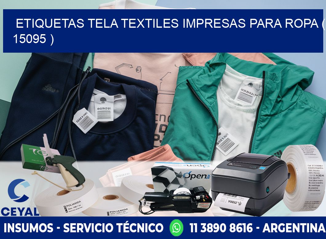 ETIQUETAS TELA TEXTILES IMPRESAS PARA ROPA ( 15095 )