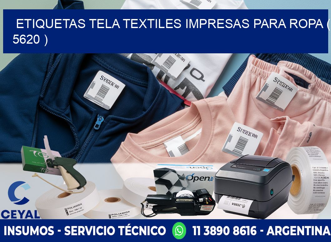 ETIQUETAS TELA TEXTILES IMPRESAS PARA ROPA ( 5620 )