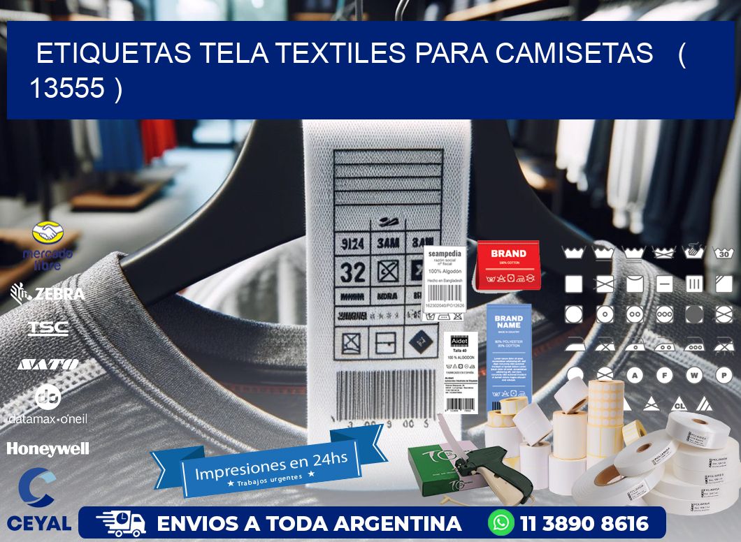 ETIQUETAS TELA TEXTILES PARA CAMISETAS   ( 13555 )