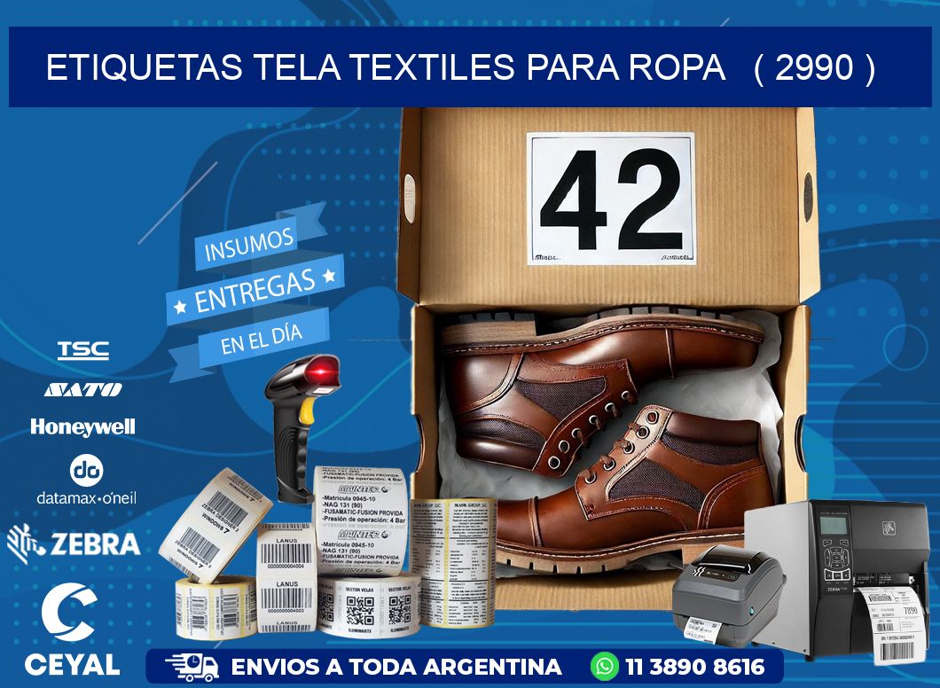 ETIQUETAS TELA TEXTILES PARA ROPA   ( 2990 )