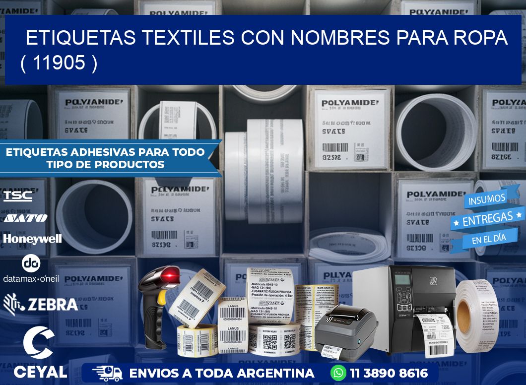 ETIQUETAS TEXTILES CON NOMBRES PARA ROPA   ( 11905 )