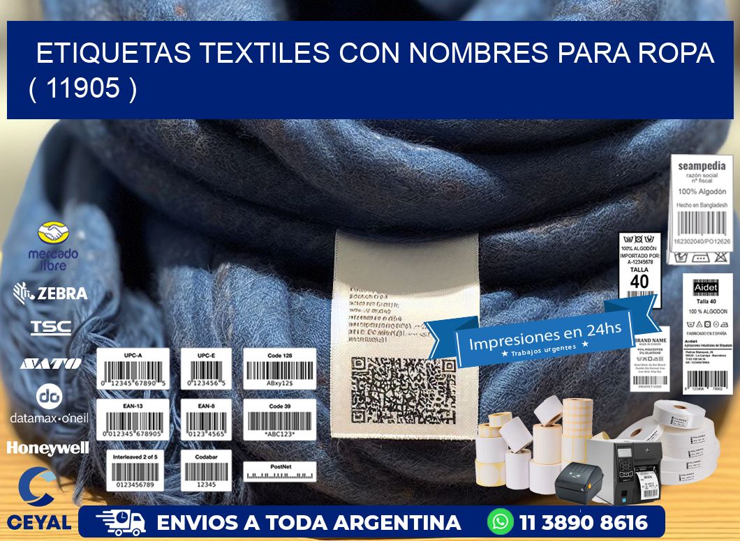 ETIQUETAS TEXTILES CON NOMBRES PARA ROPA   ( 11905 )