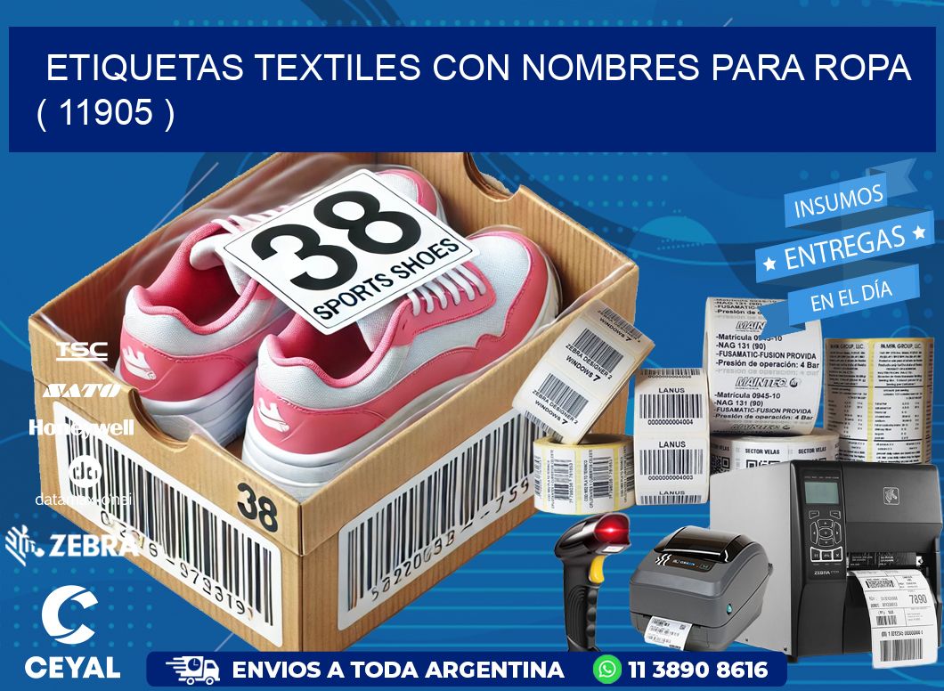 ETIQUETAS TEXTILES CON NOMBRES PARA ROPA   ( 11905 )