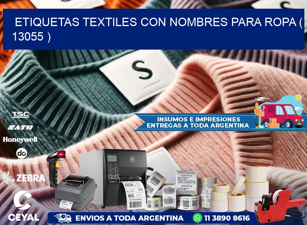 ETIQUETAS TEXTILES CON NOMBRES PARA ROPA ( 13055 )