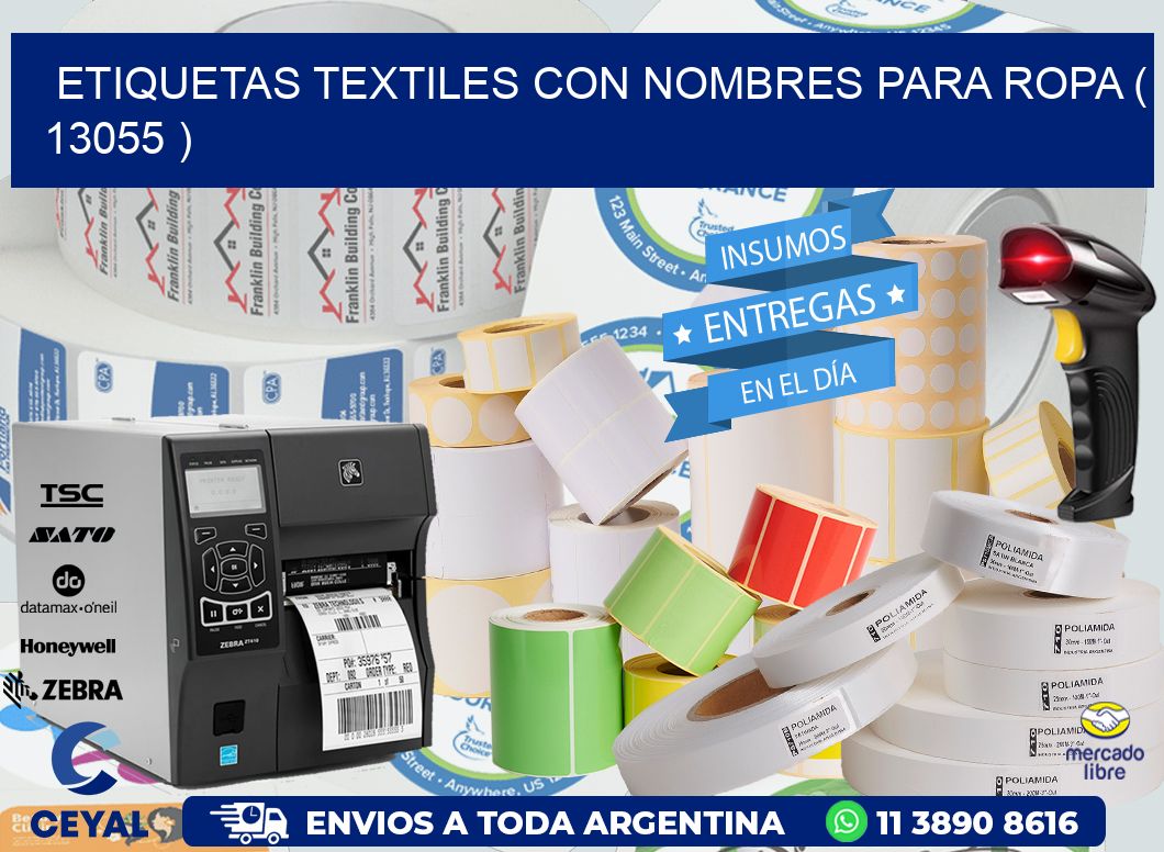 ETIQUETAS TEXTILES CON NOMBRES PARA ROPA ( 13055 )