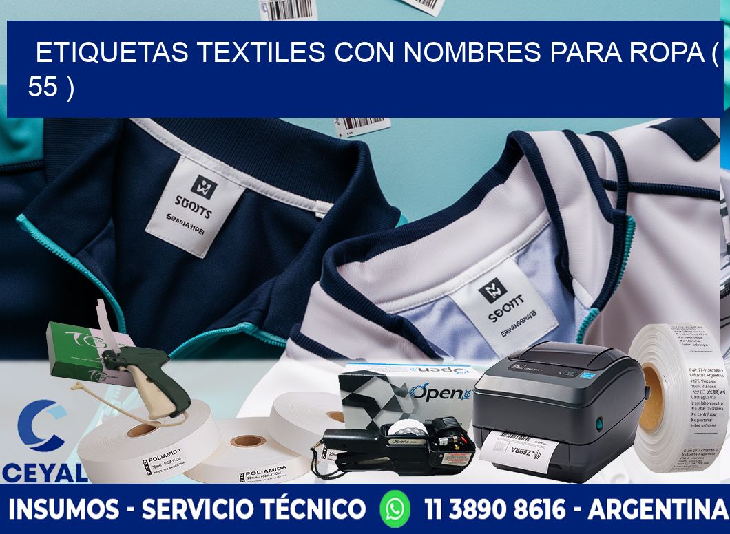 ETIQUETAS TEXTILES CON NOMBRES PARA ROPA ( 55 )