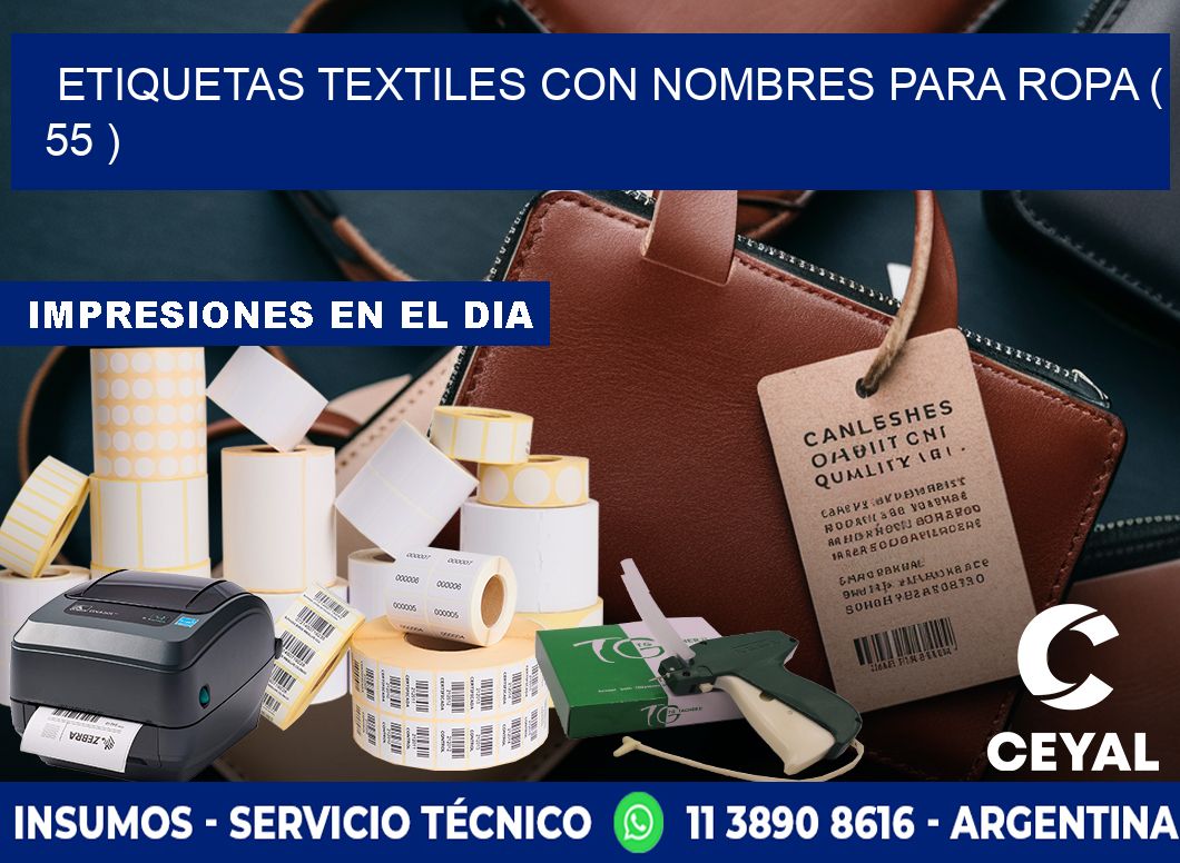 ETIQUETAS TEXTILES CON NOMBRES PARA ROPA ( 55 )