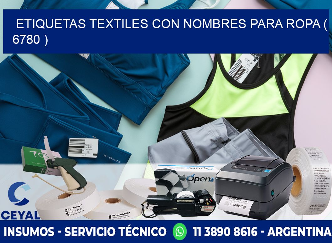 ETIQUETAS TEXTILES CON NOMBRES PARA ROPA ( 6780 )