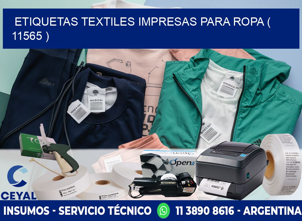 ETIQUETAS TEXTILES IMPRESAS PARA ROPA ( 11565 )